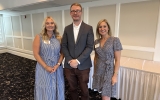 Speaker Max Happe with Ashlynn Johnson and Aimee Stachura
